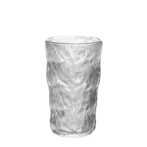 Glass cup Transparent with fluted glass
