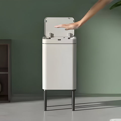 Sensor trash can with high legs