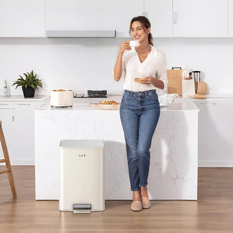 EKO pedal trash can with soft-closing lid