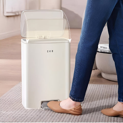 EKO pedal trash can with soft-closing lid