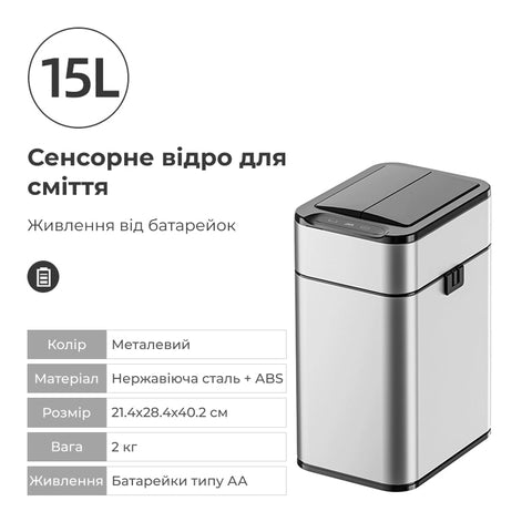 Сучасне сенсорне сміттєве відро