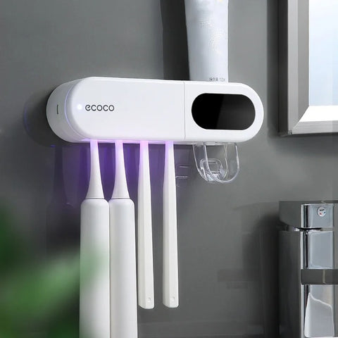 Ecoco Toothbrush Holder with Toothpaste Dispenser and UV Sterilizer