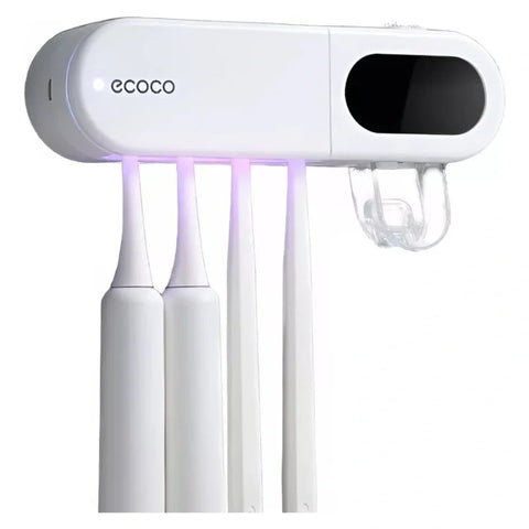 Ecoco Toothbrush Holder with Toothpaste Dispenser and UV Sterilizer
