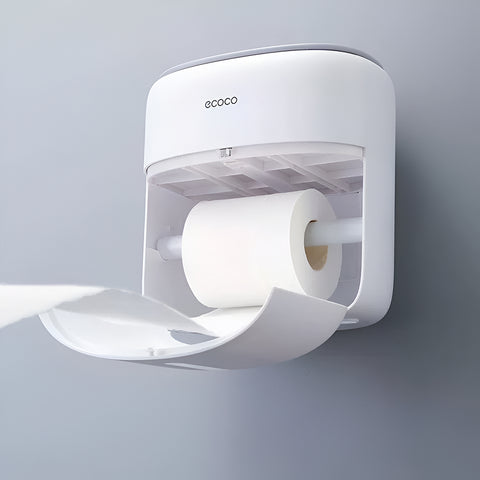 Ecoco wall-mounted toilet paper holder with shelf