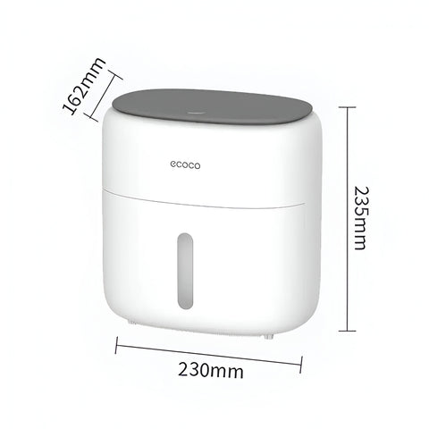 Ecoco wall-mounted toilet paper holder with shelf