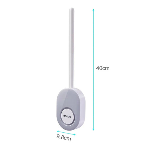 Ecoco wall-mounted silicone toilet brush with holder