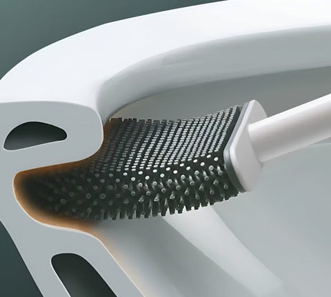 Ecoco wall-mounted silicone toilet brush with holder