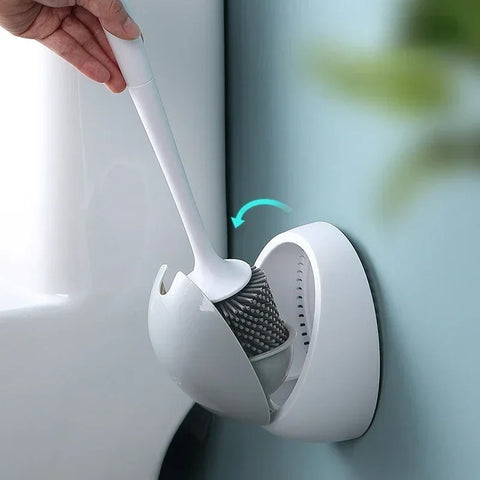Ecoco wall-mounted silicone toilet brush
