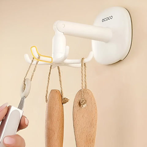 Ecoco universal wall hook organizer with swivel mechanism