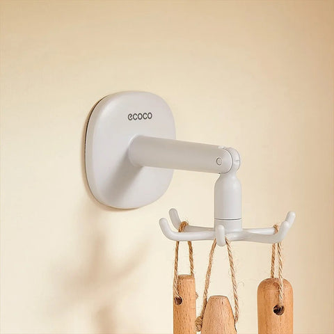 Ecoco universal wall hook organizer with swivel mechanism