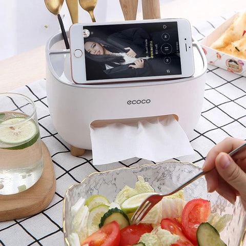 Ecoco Napkin Organizer with Storage Compartments