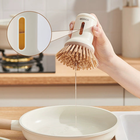 Ecoco dishwashing brush with detergent dispenser
