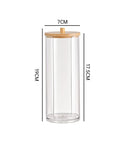 Acrylic storage container with bamboo lid
