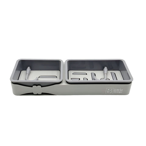 Wall-mounted plastic soap dish shelf