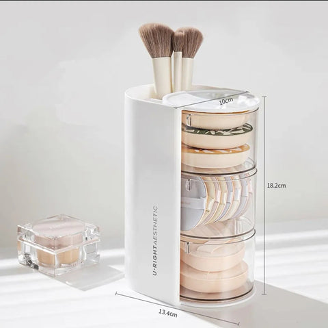 Cosmetic organizer with pull-out compartments