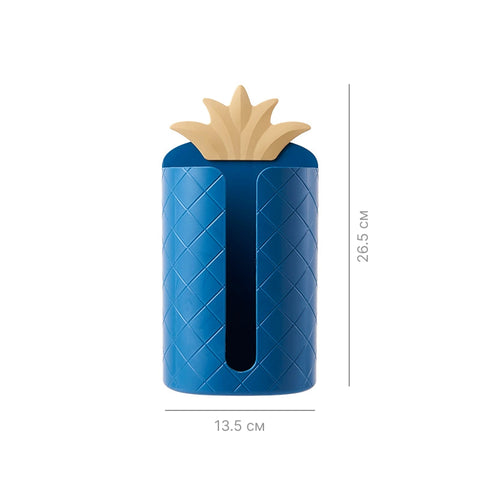 Wall-mounted napkin dispenser in the shape of a pineapple