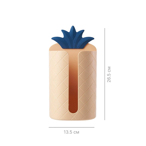 Wall-mounted napkin dispenser in the shape of a pineapple