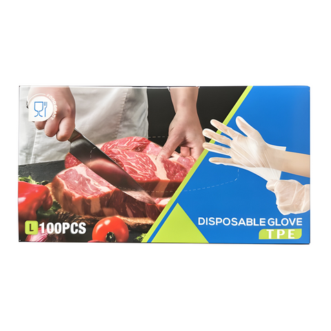 Disposable TPE kitchen gloves (white)