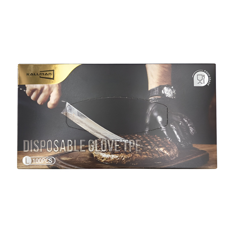 Disposable TPE kitchen gloves (black)
