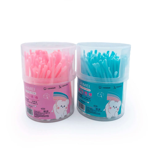 Multicolored cotton buds