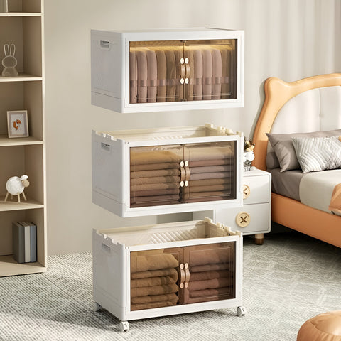 Modular storage system with transparent doors