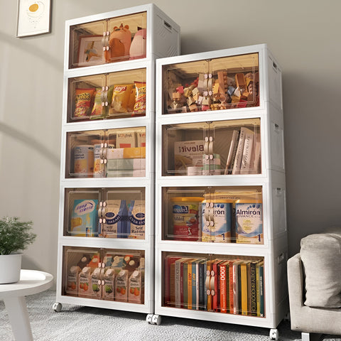 Modular storage system with transparent doors