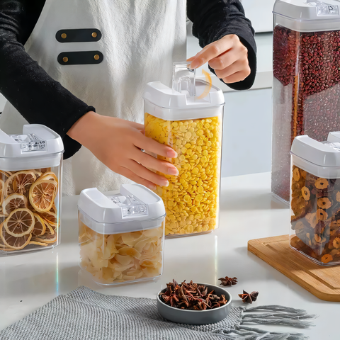 Food storage containers. loose and groats