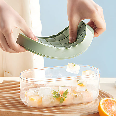Innovative Plastic Container with Silicone Molds for Ice