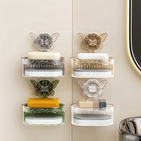 Elegant Soap Dish with Butterflies in Decor