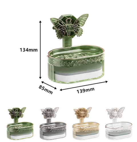 Elegant Soap Dish with Butterflies in Decor