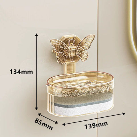 Elegant Soap Dish with Butterflies in Decor