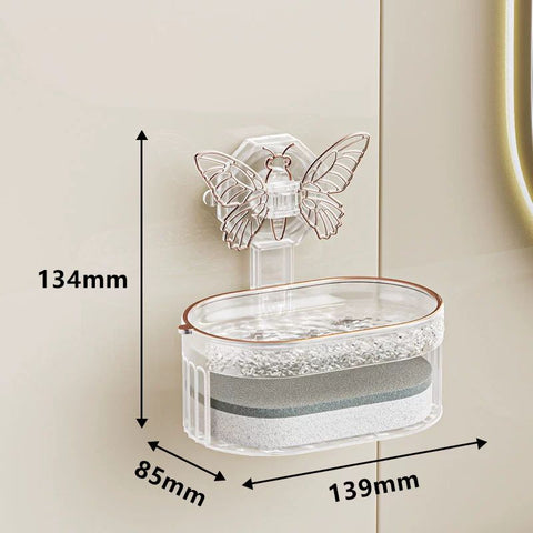 Elegant Soap Dish with Butterflies in Decor