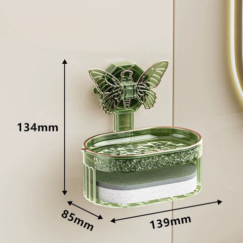 Elegant Soap Dish with Butterflies in Decor