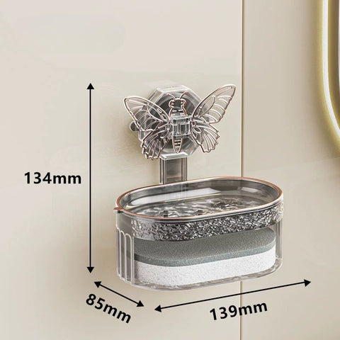 Elegant Soap Dish with Butterflies in Decor