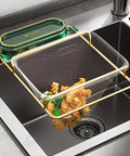 Holder with a net for draining food residues