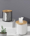 Dispenser for Paper Towels with a Wooden Lid