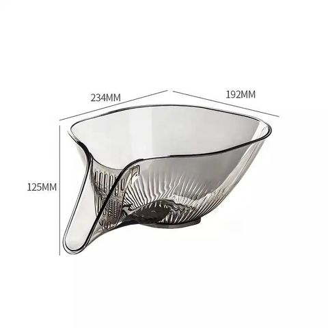 Transparent multifunctional bowl for washing and straining vegetables
