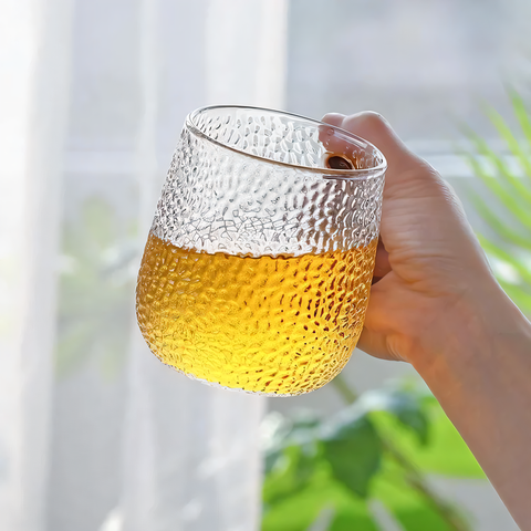 Textured Glass Cup
