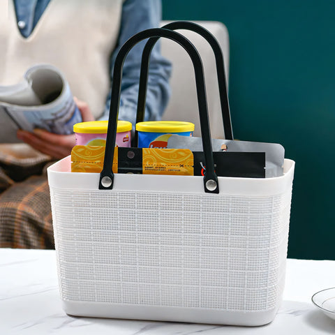 Basket with rubber handles (square)
