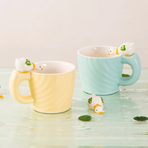 Ceramic Cups "Morning Ducklings"