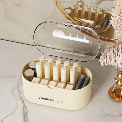 Stylish Organizer for Cosmetics with a Transparent Lid