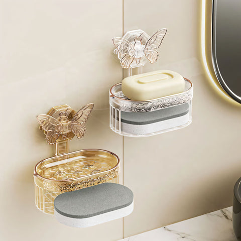 Elegant Soap Dishes with Butterflies in Decor