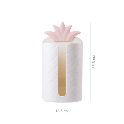 Wall-mounted napkin dispenser in the shape of a pineapple