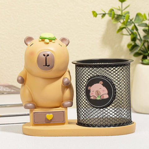 Stationery organizer stand with capybara