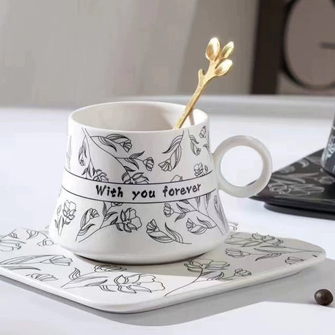 Cup and saucer "With you forever"