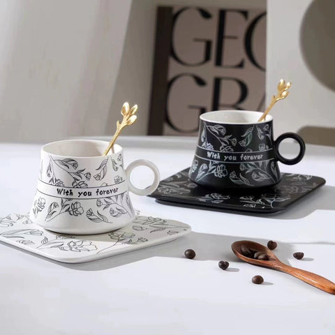 Cup and saucer "With you forever"