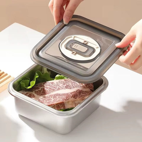 Квадратні контейнери з нержавіючої сталі для зберігання їжі