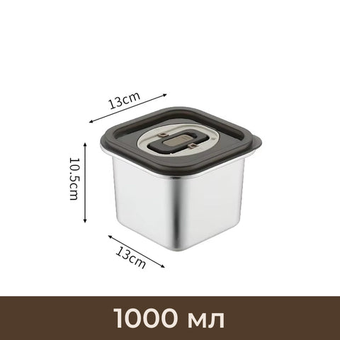 Квадратні контейнери з нержавіючої сталі для зберігання їжі