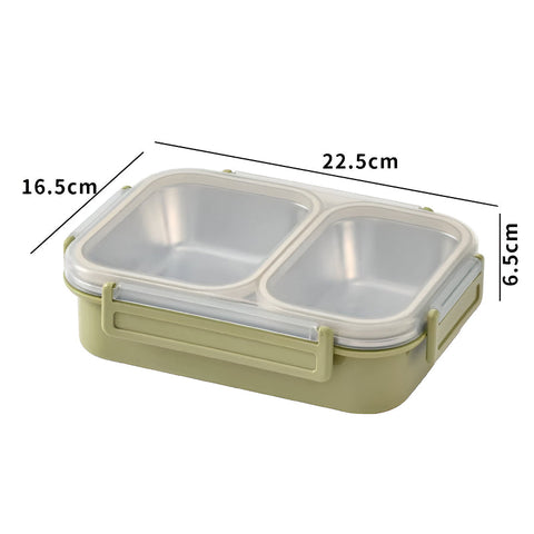 Ланч-бокс из нержавеющей стали с двумя отделениями