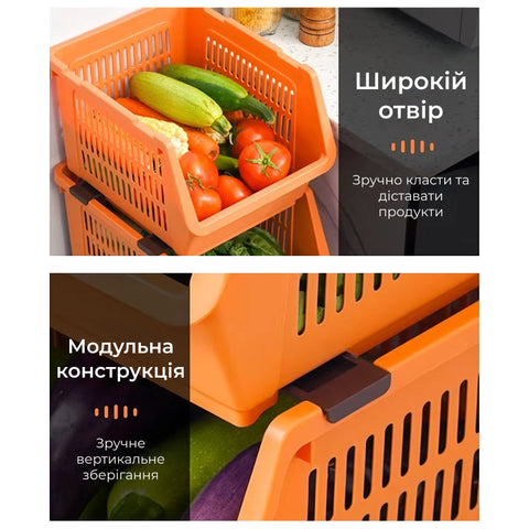 Универсальные пластиковые корзины для хранения